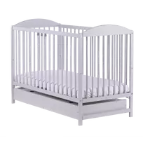 Drewex PETIT FOX 2in1 lovytė su stalčiumi, pilka (Grey)