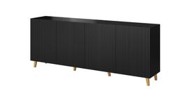 komodos 200 - Komoda Cama Pafos 200x42x82 Juoda (Black) - 1 nuotrauka
