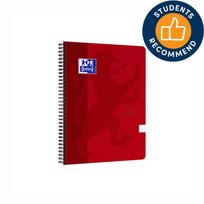 Sąsiuvinis OXFORD TOUCH su spirale, A4+, 70 lapų, linijomis, Raudonas (Red)