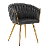 fotelis velvet - Fotelis 4Rico QS-GW06G, pilkas (Grey) - 2 nuotrauka