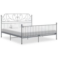 vidaXL Lovos rėmas, pilkas (Grey), 180x200 cm, metalas