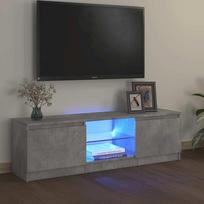 vidaXL TV spintelė su LED apšvietimu, betono pilka (Concrete Grey), 120x30x36 cm