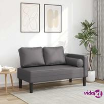 Fotelis vidaXL Poilsio Sofa su Pagalvėmis, pilka (Grey)