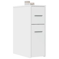 vidaXL Vonios kambario spintelė su ratukais, balta (White)