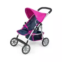 vezimeliai milli - Milly Mally Lėlių vežimėlis Natalie Prestige 4751, mėlyna/rožinė (Navy/Pink) - 1 nuotrauka