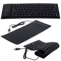 Silikoninė USB Klaviatūra Juoda (Black)