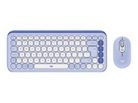 logitech belaide klaviatura ir pelyte - Logitech POP Icon Combo, US, violetinė/balta (Lilac) - 2 nuotrauka
