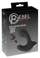 Rebel RC Butt Plug su 3 funkcijomis - Juodas (Black)