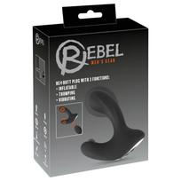 butt plug - Rebel RC Butt Plug su 3 funkcijomis - Juodas (Black) - 2 nuotrauka