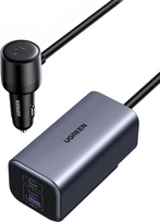 ikroviklis gan ugreen - UGREEN 150W 4-Port GaN Car Charger, USB-C, Juodas (Black) - 2 nuotrauka