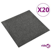 vidaXL Kiliminės plytelės, 50 cm x 50 cm, antracito (Anthracite), 20 vnt.