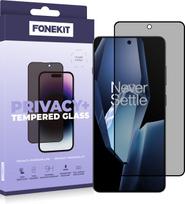 FoneKit Privacy  Full Cover -panssarilasi, OnePlus 13R, musta (Oneplus 13R 2.5D full cover privacy)