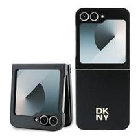 Dkny "Lether Matal Stack Logo Case Galaxy Z Flip 6" Black