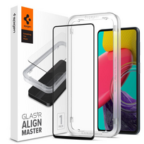 spigen stiklo - TEMPERED GLASS Spigen ALM GLASS FC GALAXY M53 5G BLACK - 1 nuotrauka