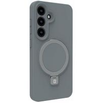 Evelatus "Premium Magnetic with Stand Soft Touch Case Galaxy S25" Silver