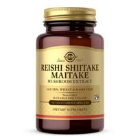 shiitake kapsules - SOLGAR Reishi Shiitake Maitake grybų ekstraktas, 50 kapsulių - 2 nuotrauka