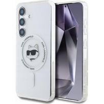 samsung galaxy s25 plus deklas - Karl Lagerfeld "Button Choupette Head Printed Logo MagSafe Galaxy S25 Plus" White - 1 nuotrauka