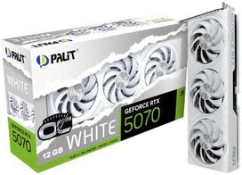 white gpu - Palit GeForce RTX 5070 Baltas (White) OC 12GB GDDR7 - 3 nuotrauka