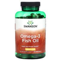 omega 3 1000mg - SWANSON OMEGA-3 ŽUVŲ TAUKAI, citrinų skonio, N150 kapsulių - 2 nuotrauka