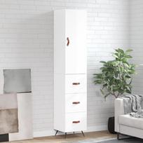 vidaXL Komoda su 3 stalčiais, balta (White), 34,5x34x180 cm