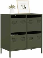 vidaXL Šoninė spintelė, alyvuogių (Olive Green), 68x39x73,5 cm