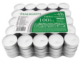 arbatines zvakes - Iso Trade Arbatinės žvakės 4h - 100 vnt., Balta (White) - 1 nuotrauka
