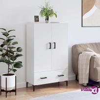 blizgi komodas - vidaXL Komoda su 4 stalčiais, balta (White) - 2 nuotrauka