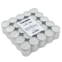 Candela arbatinės žvakės, 100 vnt., Baltos (White)