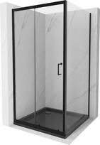 duso kabina 100x80 - Dušo kabina Mexen Apia 100x80, Juodas (Black) - 1 nuotrauka
