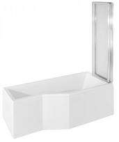 Vonia su sienele, laisvai pastatoma Besco Integra 170 Right, 170 cm x 75 cm x 39 cm, dešininė