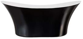 Vonia, laisvai pastatoma Besco Amber Black&White, 170 cm x 80 cm x 72 cm, ovalas