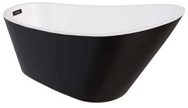 Vonia, laisvai pastatoma Besco Melody Black&White Matt, 170 cm x 80 cm x 72 cm, ovalas