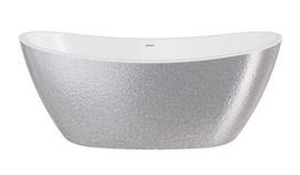 Vonia, laisvai pastatoma Besco Ayla Glam Silver,, 170 cm x 80 cm x 68 cm, ovalas