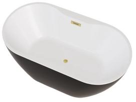 Vonia, laisvai pastatoma Besco Navia Black&White, 150 cm x 80 cm x 60 cm