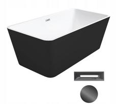 Vonia, laisvai pastatoma Besco Evita Black&White, 160 cm x 80 cm x 58 cm, stačiakampis