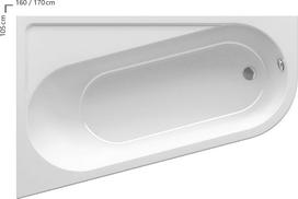 ravak chrome vonias - Vonia, kampinė Ravak Chrome, 170 cm x 105 cm, dešininė - 1 nuotrauka