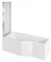 Vonia su sienele, laisvai pastatoma Besco Integra 150 Left, 150 cm x 75 cm x 39 cm, kairinė