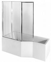Vonia su sienele, laisvai pastatoma Besco Integra 150 Left, 150 cm x 75 cm x 55.5 cm, kairinė