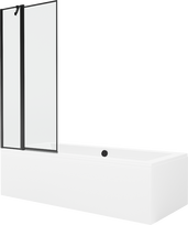 Vonia su sienele, laisvai pastatoma Mexen Cube, 180 cm x 80 cm x 39 cm, stačiakampis