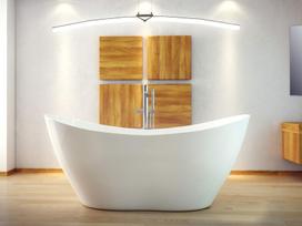 vonia 160 - Vonia, laisvai pastatoma Besco Viya, 160 cm x 70 cm x 71 cm, ovalas - 3 nuotrauka