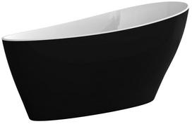 Vonia, laisvai pastatoma Besco Keya Black&White, 165 cm x 70 cm x 75 cm, ovalas