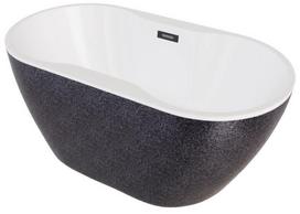 Vonia, laisvai pastatoma Besco Navia Glam Graphite,, 150 cm x 80 cm x 60 cm, ovalas