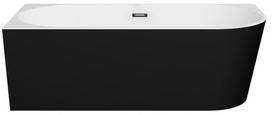 Vonia, laisvai pastatoma Besco Zoya Black&White Matt, 150 cm x 75 cm x 58 cm, kairinė
