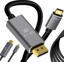 displayport 1.4 kabelis - Kabelis Baseus DisplayPort USB-C 1.4, 1.8 m, 8K, 4K, 2K Juodas (Black) - 1 nuotrauka