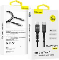 Blavec CRA-CC5BG20 Type-C į Type-C kabelis 100W 5A 2 m Juodas-Pilkas (Black-Grey)