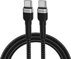 usb c laidas pd - Wozinsky WNBCC1 USB-C / USB-C PD 65W kabelis 1 m - Juodas (Black) - 2 nuotrauka