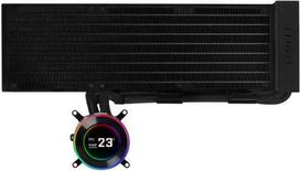 360 aio - Lian Li Hydroshift II LCD-C 360N Fanless ARGB Juodas (Black) - 1 nuotrauka