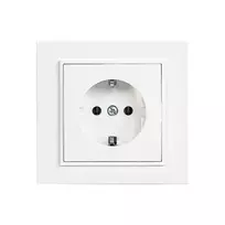 kistukinio lizdo - Kištukinis lizdas Vilma QR1000, su įžeminimu, baltas (White) - 2 nuotrauka