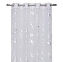 Dieninė užuolaida Splendid Storm GF-STORMK-140/260-BS, baltos/sidabro, 140 cm x 260 cm