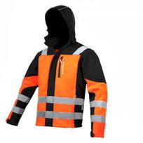 Darbinė striukė vyrams ART.Master Classic Vis Softshell, juoda/oranžinė, XL dydis